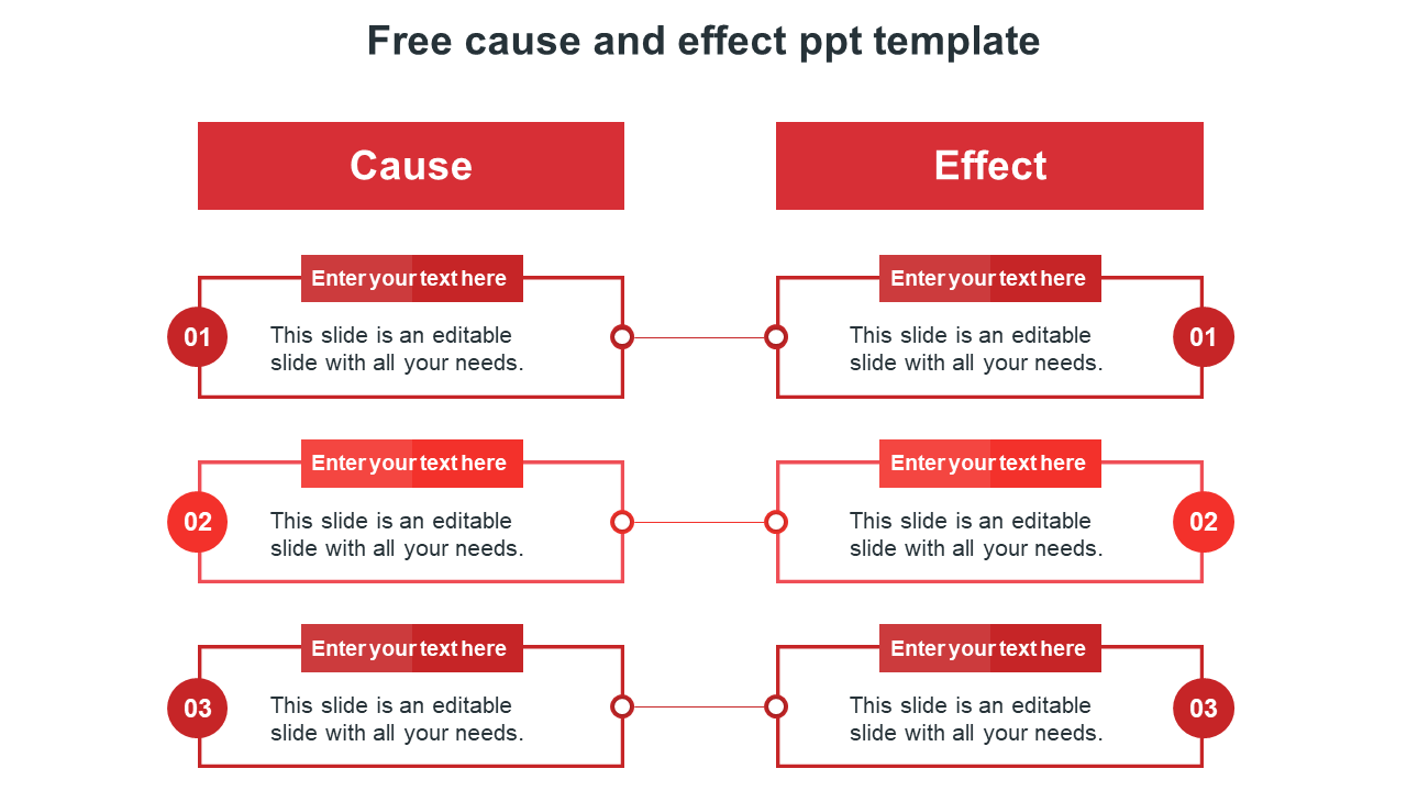Free - Download Cause and Effect PPT Template Free Slides Model